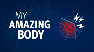 A graphic image reading 'My Amazing Body' Pain.