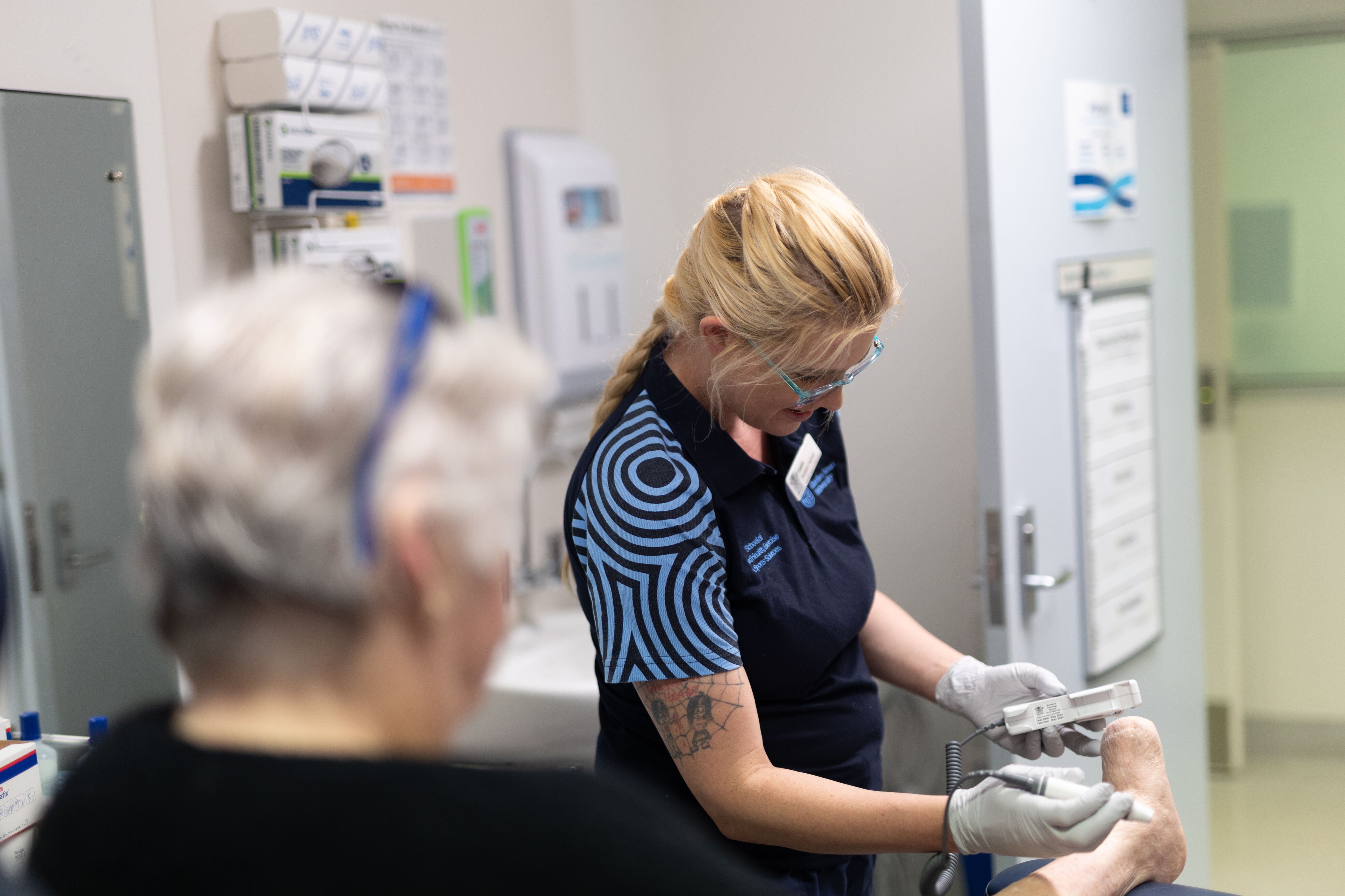 Cassie Portch in the clinic