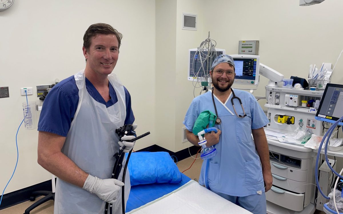 Senior Medical Officer Dr Shane Sadleir with anaesthetist Dr Dan Hook.