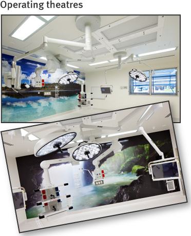 Photos of the operating theatres