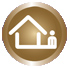Icon showing content about safety outside the home