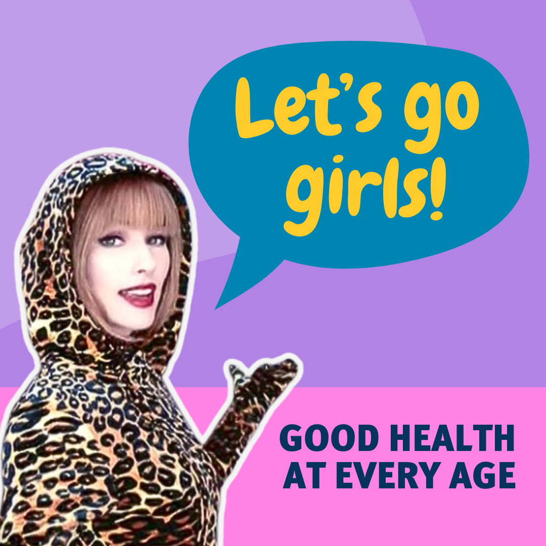 Let's go girls! Good health at every age. There's a photo of Shania Twain saying these words.