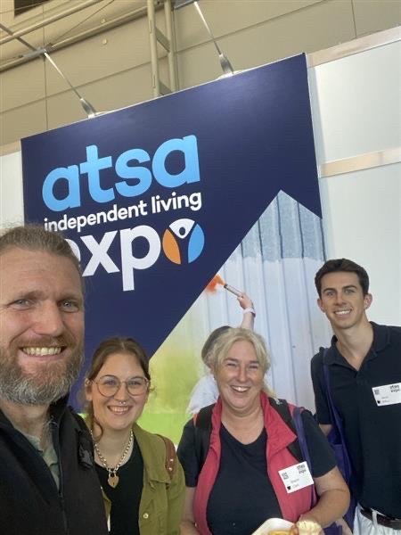 Bevan, Jess, Sharon and Jacob at the ATSA Independent Living Expo Bevan, Jess, Sharon and Jacob at the ATSA Independent Living Expo