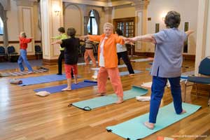 Community yoga group