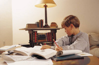 child doing homework