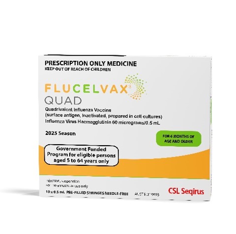Flucelvax Quad flu vaccine box