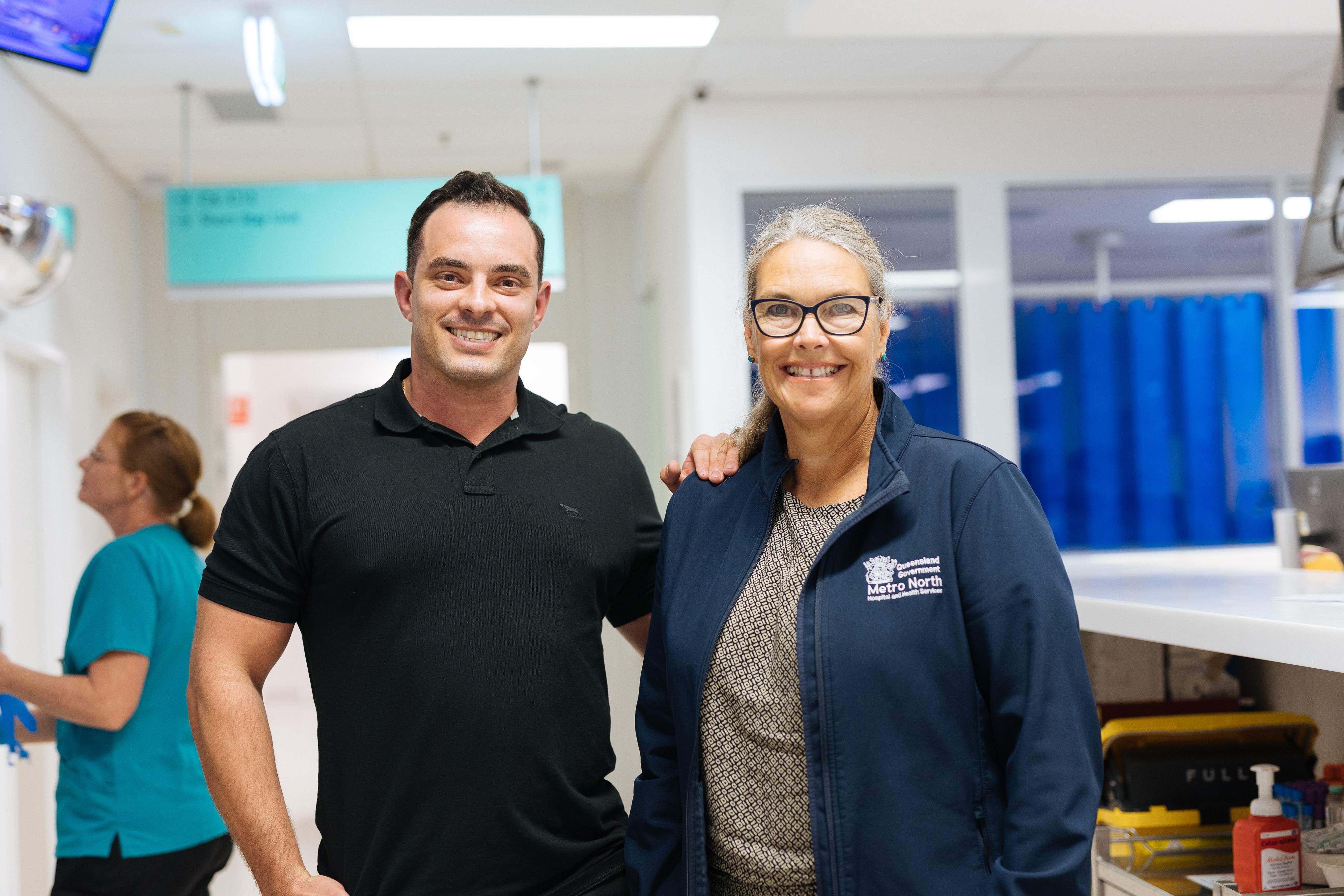 Redcliffe Hospital Clinical Nurse Consultant (Mental Health) Angus Hannon with Nurse Practitioner Carolyn Tappenden