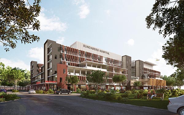 Artist render of new Bundaberg Hospital