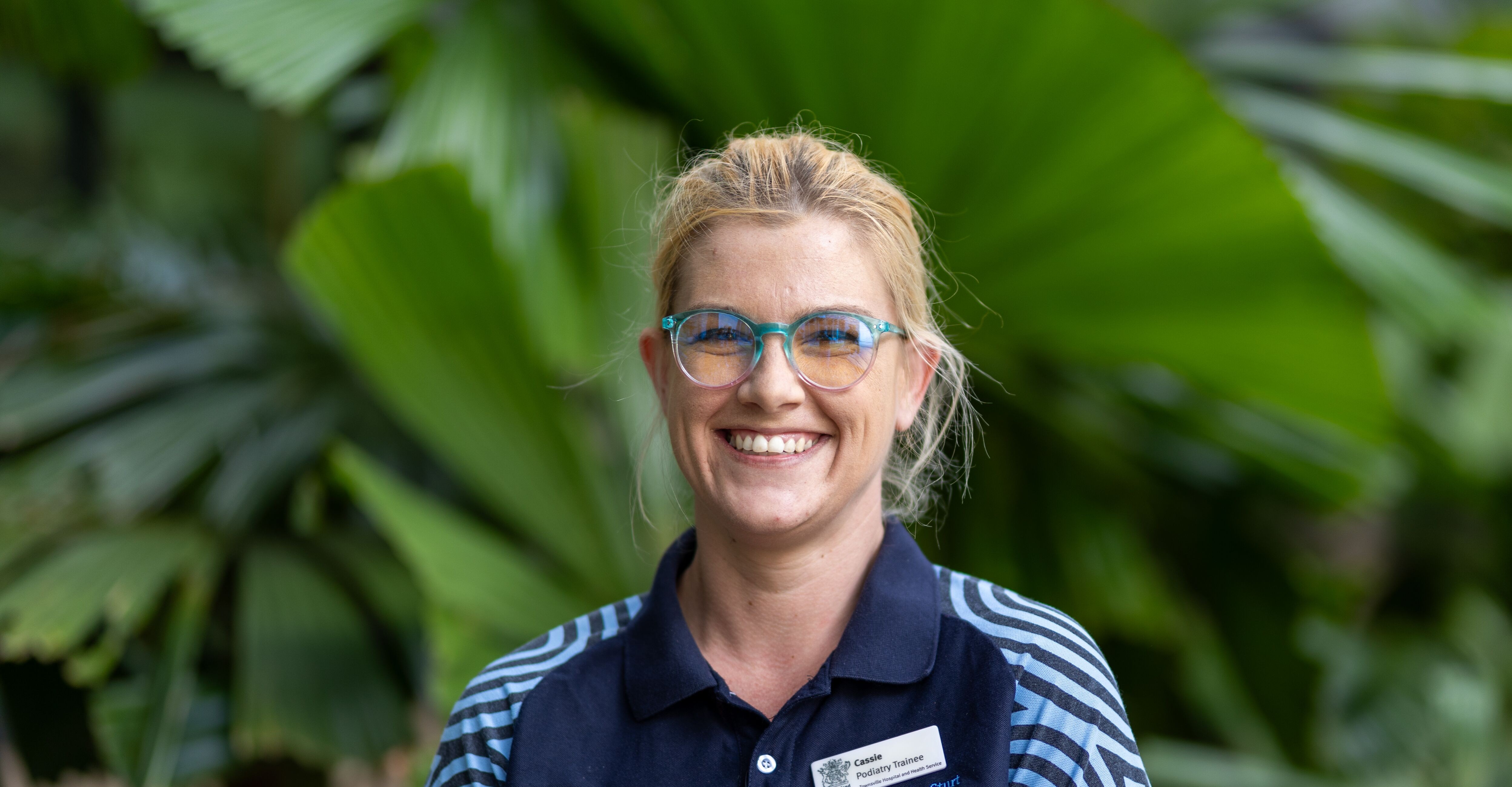Trainee podiatrist Cassie Portch is studying a Bachelor of Podiatry Medicine and works at the Kirwan Health Campus in Townsville two days a week to gain practical experience in the Queensland Health Podiatrist Trainee Program. Applications for the 2027 program open today and close on 25 September.