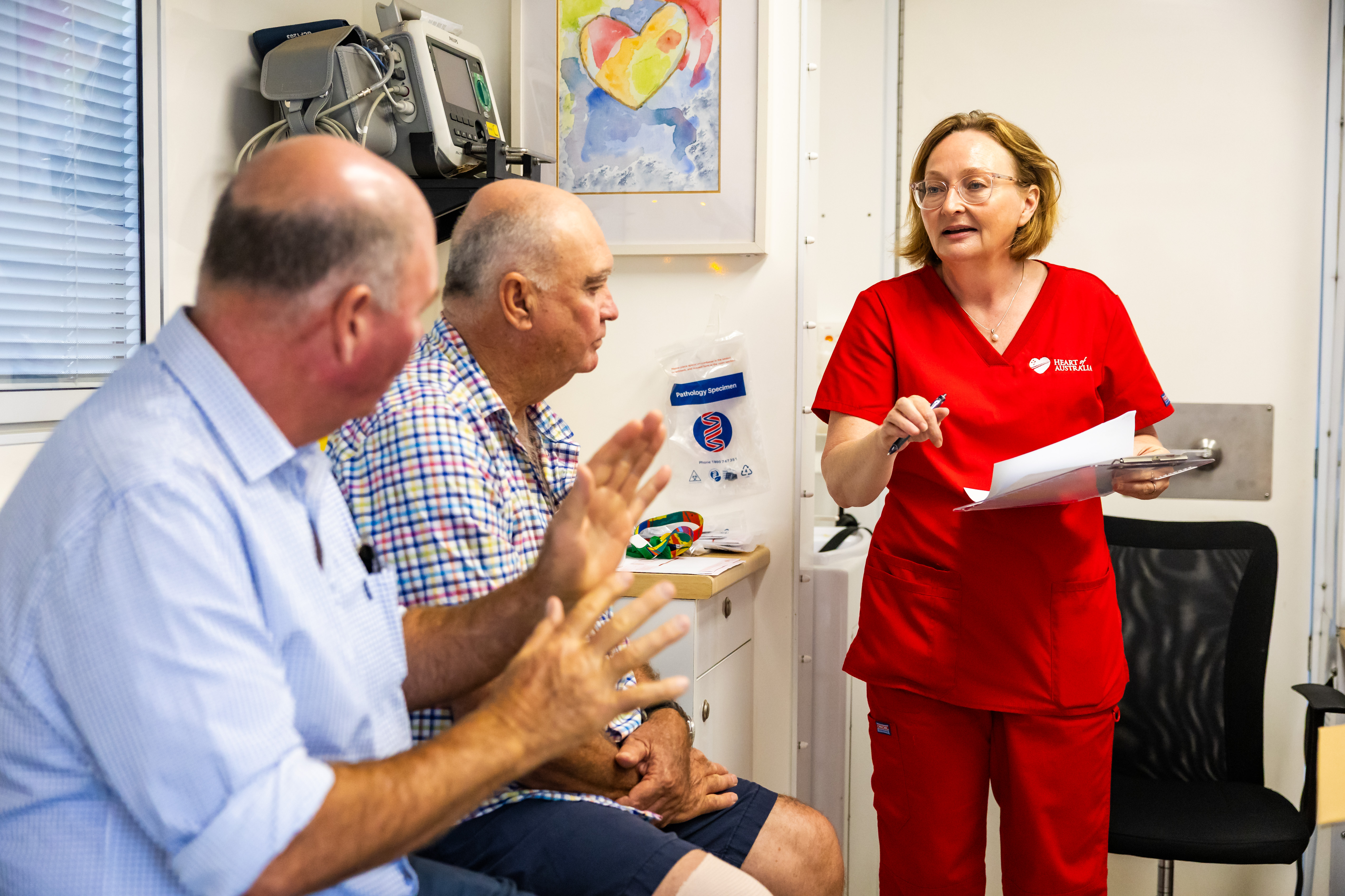 Heart of Australia Clinical Nurse Madeleine during a stop in Miles.