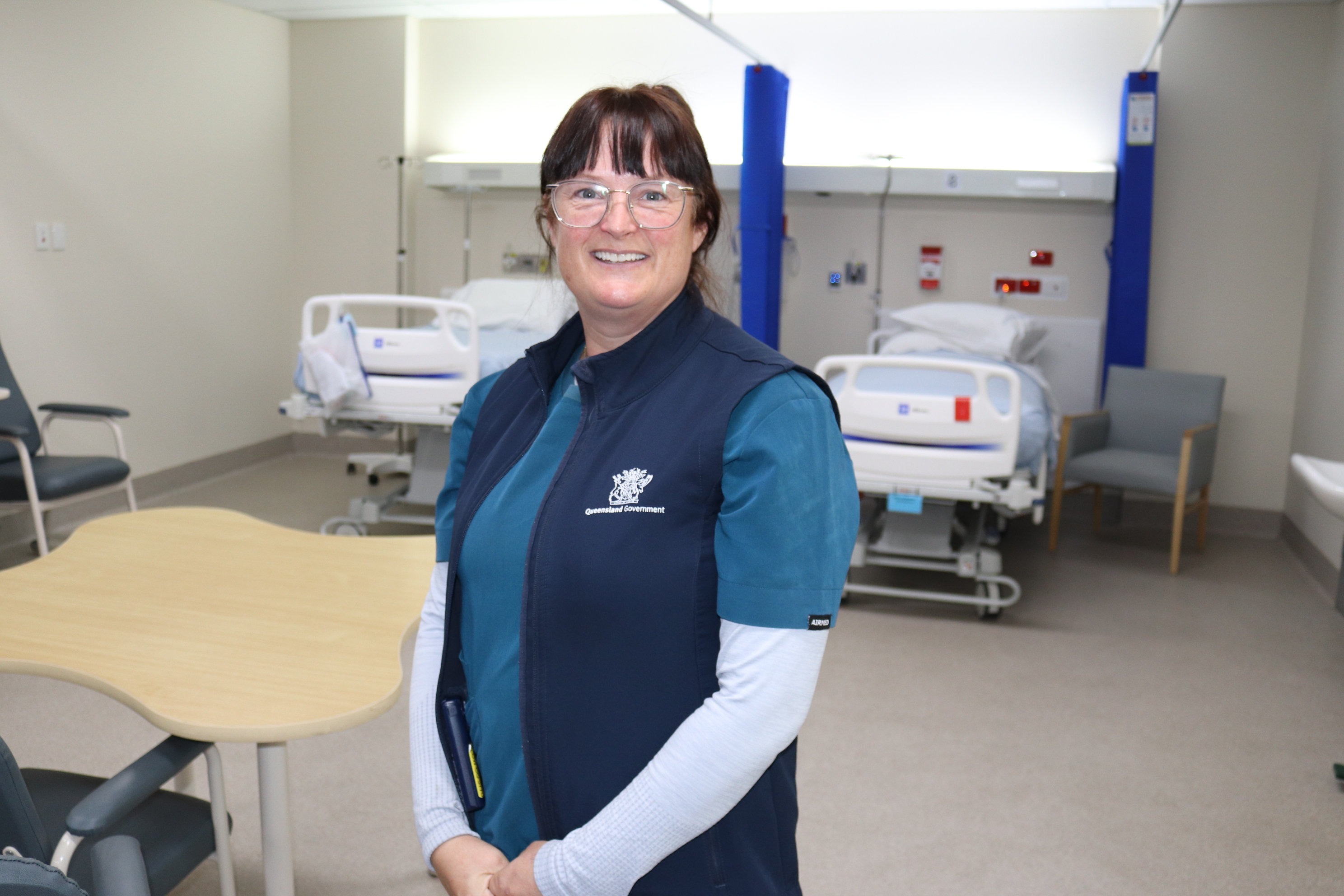 Patient Flow Commander Anna Kennerley in the Gladstone Transit Lounge