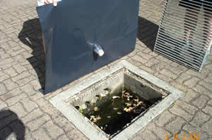 Drain sump pit