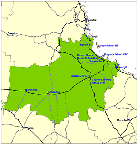 Townsville Hospital and Health Service Map