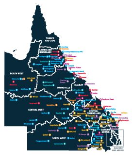 Rural and remote health facilities map