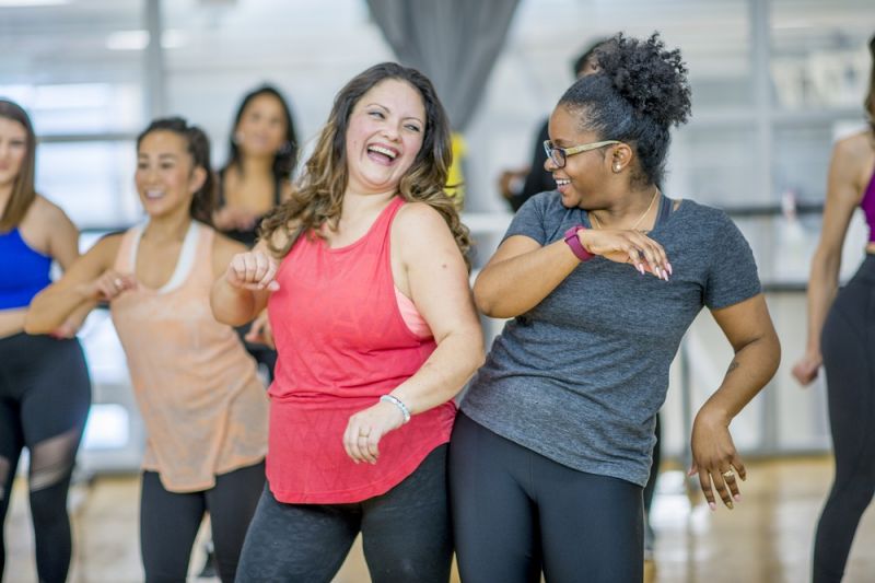 Women in dance class