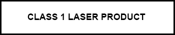 class 1 laser label white