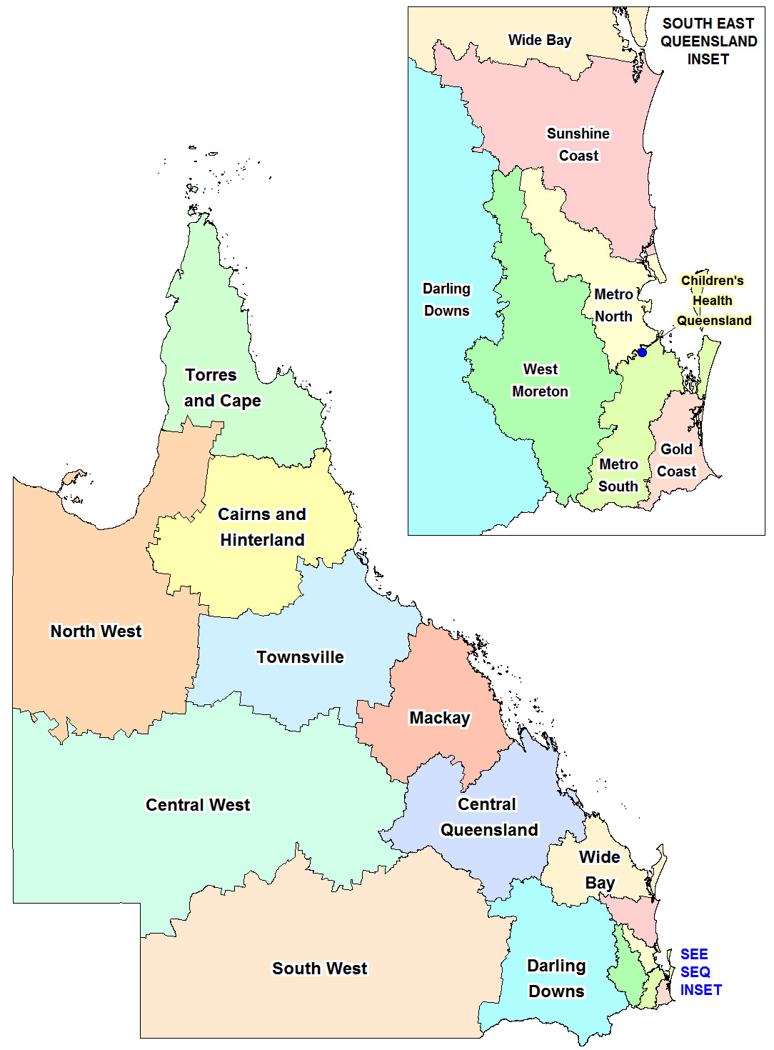 Map of Queensland HHSs
