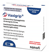 Vaxigrip vaccine box
