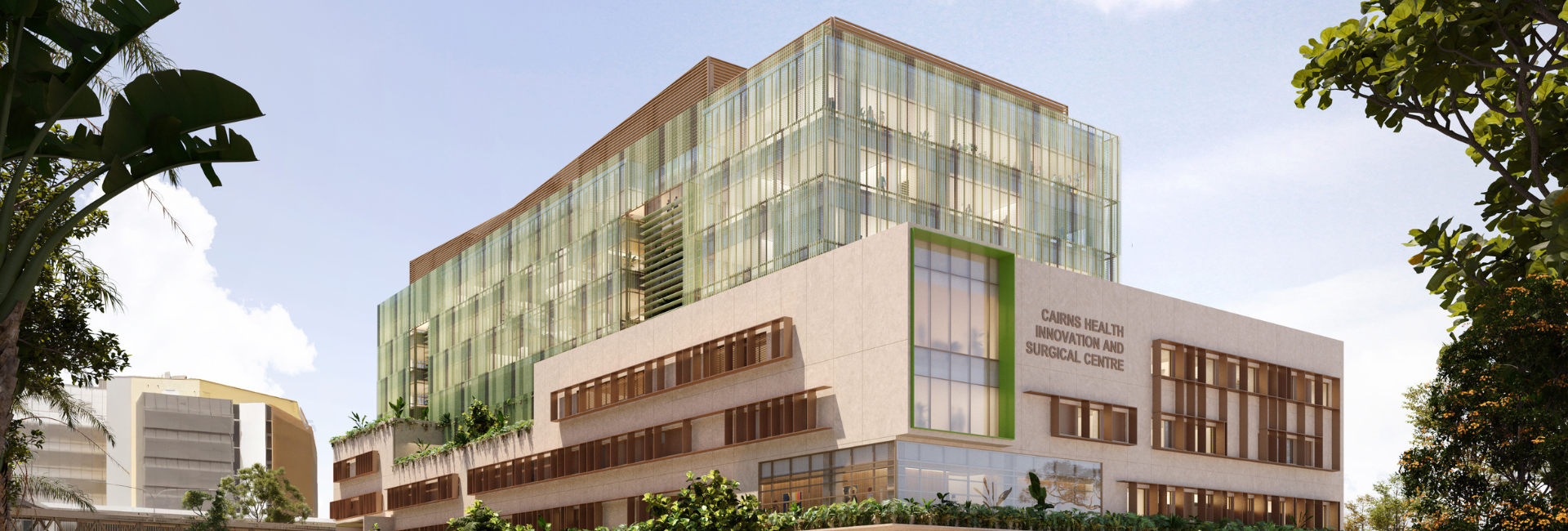 Artist impression. Subject to design development. Cairns Health and Innovation and Surgical Centre hero image