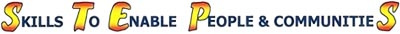 Skills to Enable People and Communities - Word Logo