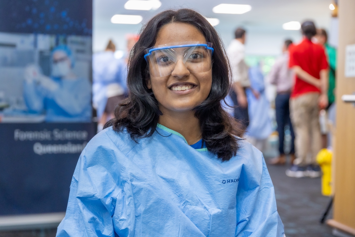 Medha was one of the students from the National Youth Science Forum who attended Forensic Science Queensland. She is now considering a future on forensics.