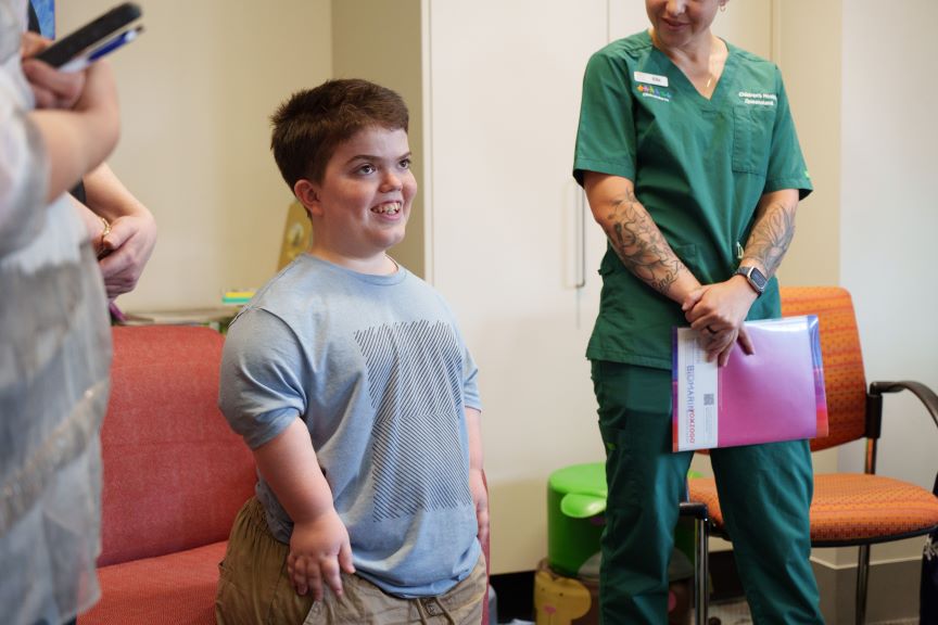 The weekly endocrinology-achondroplasia clinic at the Queensland Children's Hospital teaches and empowers patients and families how to administer vosoritide injections, a new medication which promotes bone growth, and therefore increase height, in children living with achondroplasia.