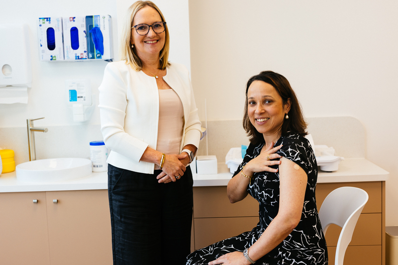 Chief Health Officer Marianne Gale received her flu vaccination earlier this year.