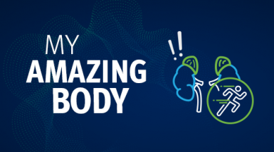 A graphic image with a picture of the adrenal glands on it.