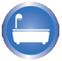 Icon showing content about safety in the bathroom and toilet