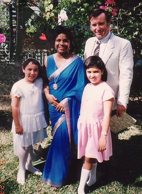 Dr Marianne Gale with her family in Townsville in the 1980s Family photo