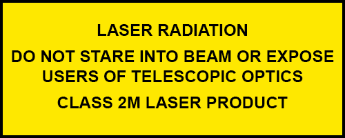 class 2m laser label