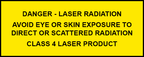 class 4 laser label