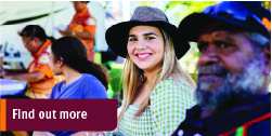 Smiling girl with hat and First Nations person waiting after their COVID jab