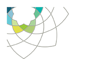 A spiral design in the outline of a rosette