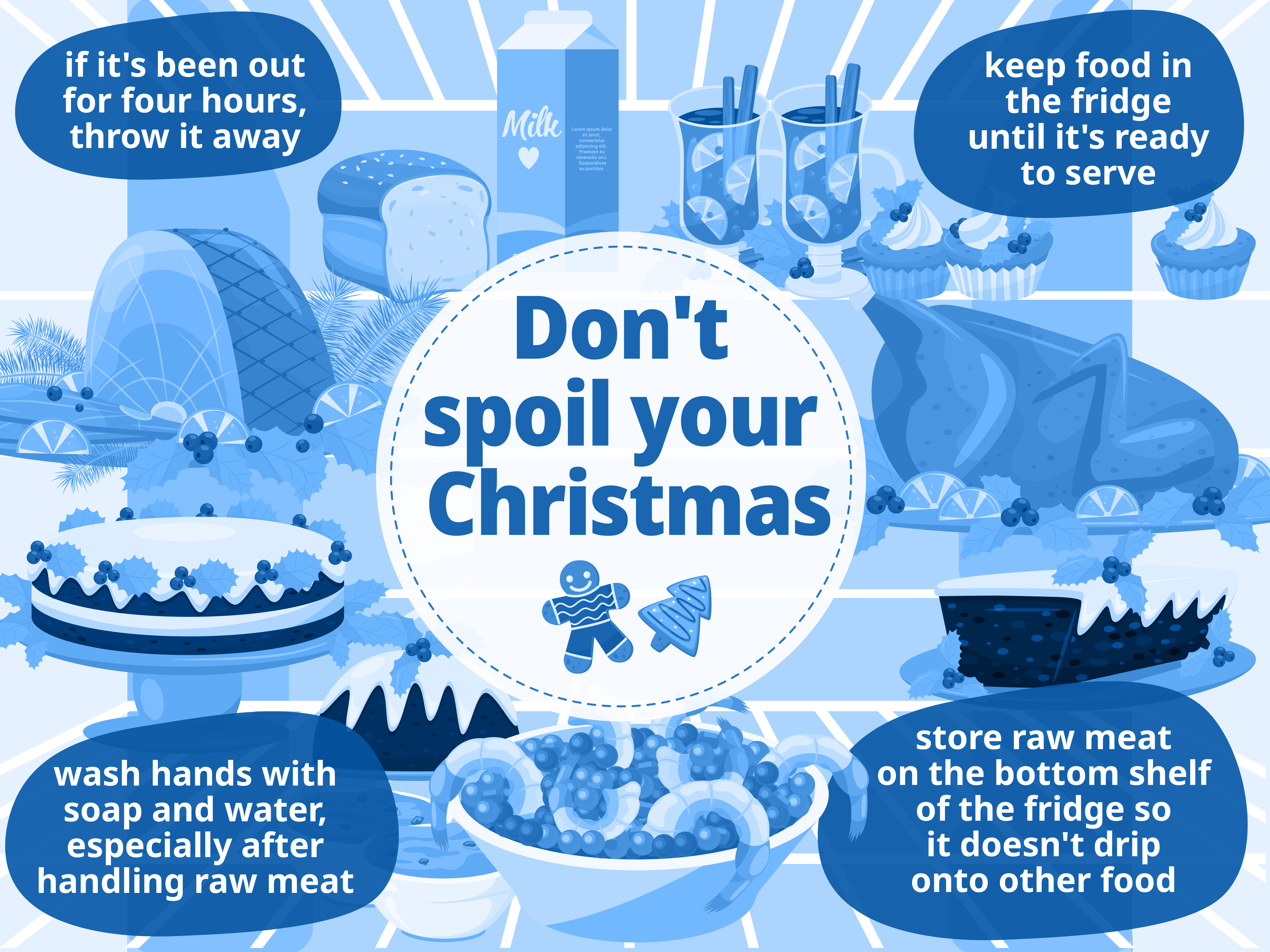Preparing lots of food during a hot Queensland summer can create perfect conditions for germs to grow, especially when seafood, cooked meats, salad and cheese platters are shared by many sets of hands.