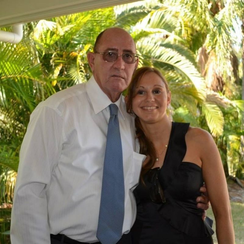 Angela with her father, who was her kidney transplant donor.